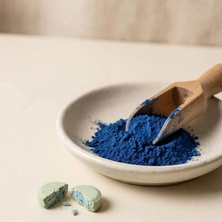 Blue spirulina powder
