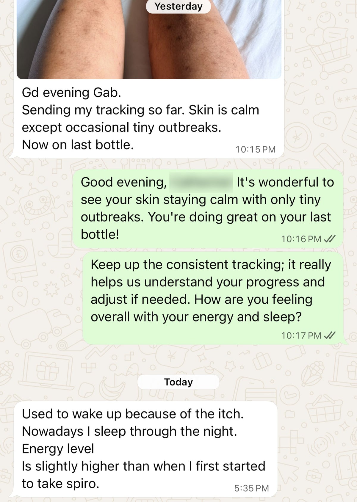 You get a skin coach on WhatsApp for all 90 days. No other brand in Singapore does this.
